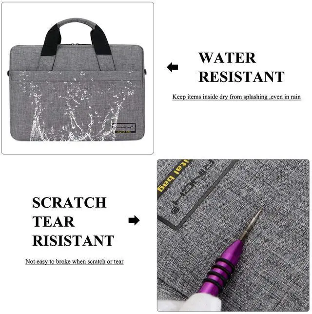 Alt view image 6 of 7 - 13.3 Inch Stylish Lightweight Business Laptop Shoulder Messenger Bag Briefcase Sleeve Case for 13-13.3 Inches Laptop/Notebook/MacBook/Ultrabook/Chromebook Computers
