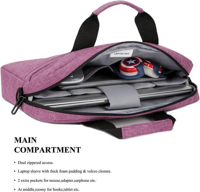 Alt view image 3 of 7 - 13.3 Inch Stylish Lightweight Business Laptop Shoulder Messenger Bag Briefcase Sleeve Case for 13-13.3 Inches Laptop/Notebook/MacBook/Ultrabook/Chromebook Computers