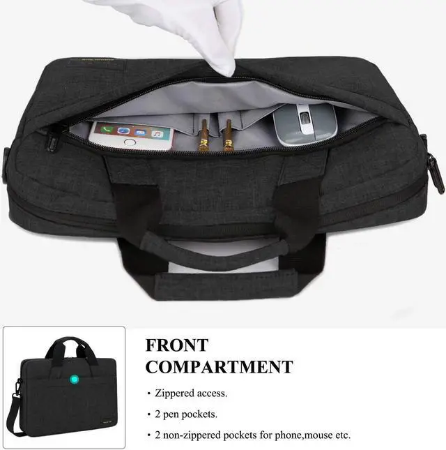 Alt view image 2 of 7 - 14.6 Inch Stylish Lightweight Business Laptop Shoulder Messenger Bag Briefcase Sleeve Case for 14-14.6 Inches Laptop/Notebook/MacBook/Ultrabook/Chromebook Computers