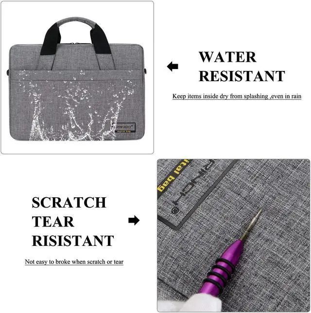 Alt view image 6 of 7 - 14.6 Inch Stylish Lightweight Business Laptop Shoulder Messenger Bag Briefcase Sleeve Case for 14-14.6 Inches Laptop/Notebook/MacBook/Ultrabook/Chromebook Computers