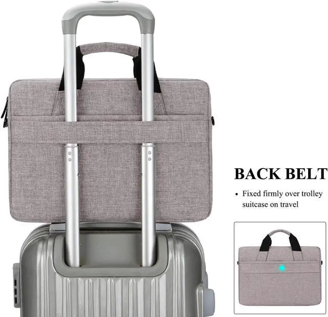 Alt view image 5 of 7 - 14.6 Inch Stylish Lightweight Business Laptop Shoulder Messenger Bag Briefcase Sleeve Case for 14-14.6 Inches Laptop/Notebook/MacBook/Ultrabook/Chromebook Computers