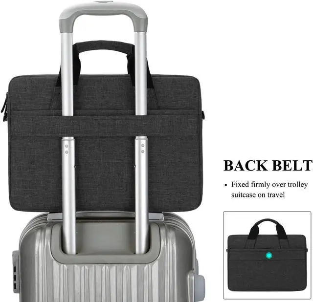 Alt view image 6 of 7 - 15.6 Inch Stylish Lightweight Business Laptop Shoulder Messenger Bag Briefcase Sleeve Case for 15-15.6 Inches Laptop/Notebook/MacBook/Ultrabook/Chromebook Computers
