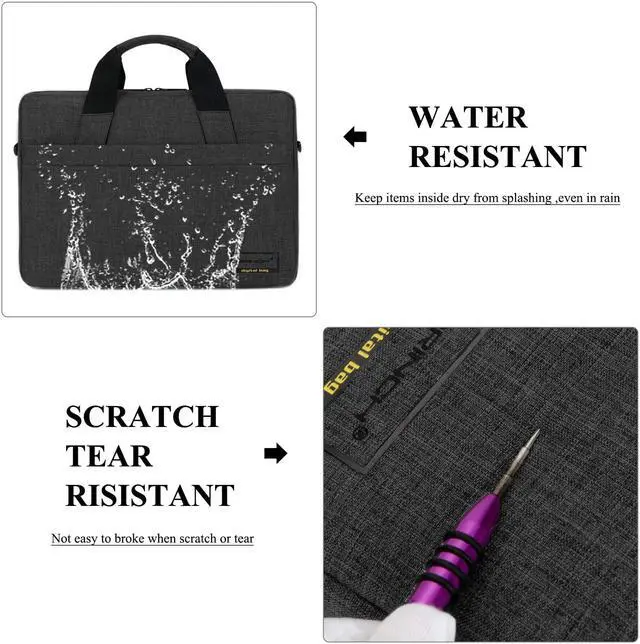 Alt view image 5 of 7 - 15.6 Inch Stylish Lightweight Business Laptop Shoulder Messenger Bag Briefcase Sleeve Case for 15-15.6 Inches Laptop/Notebook/MacBook/Ultrabook/Chromebook Computers