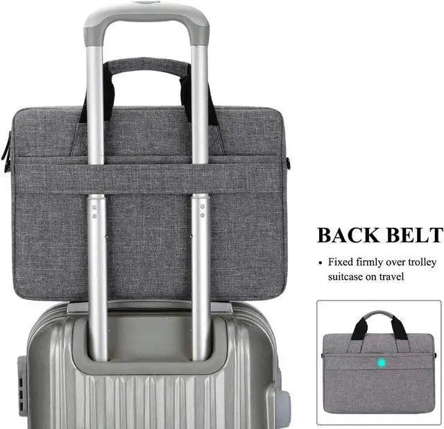 Alt view image 6 of 7 - 15.6 Inch Stylish Lightweight Business Laptop Shoulder Messenger Bag Briefcase Sleeve Case for 15-15.6 Inches Laptop/Notebook/MacBook/Ultrabook/Chromebook Computers