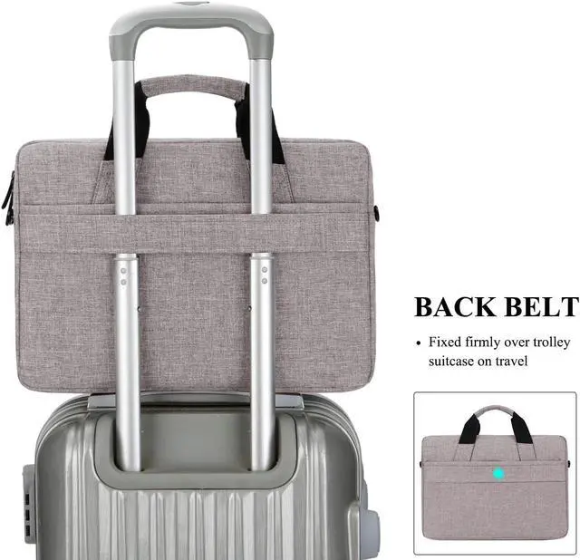 Alt view image 6 of 7 - 15.6 Inch Stylish Lightweight Business Laptop Shoulder Messenger Bag Briefcase Sleeve Case for 15-15.6 Inches Laptop/Notebook/MacBook/Ultrabook/Chromebook Computers