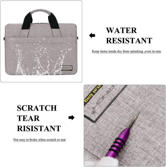 Alt view image 5 of 7 - 15.6 Inch Stylish Lightweight Business Laptop Shoulder Messenger Bag Briefcase Sleeve Case for 15-15.6 Inches Laptop/Notebook/MacBook/Ultrabook/Chromebook Computers