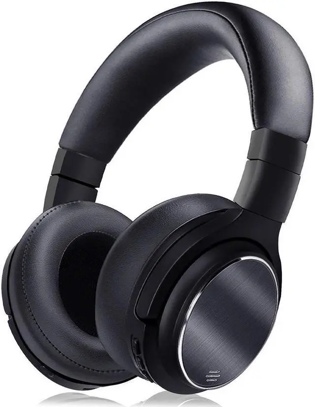 Main image of Active Noise Cancelling Bluetooth Headphones Wireless Over Ear Wireless Headphones HiFi Stereo Headset Comfortable Earpad with Built-in Noise Canceling Microphone 48 Hour Playtime Black