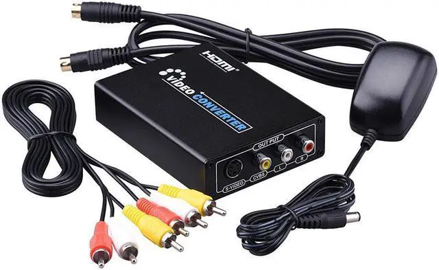 Alt view image 7 of 7 - HDMI to Composite 3RCA AV S-Video R/L Audio Vdieo Converter Adapter Upscaler Support 720P/1080P with RCA/S-Video Cable for PC Laptop Xbox PS3 TV STB VHS VCR Camera Blue-Ray DVD