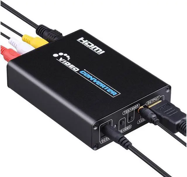 Alt view image 4 of 7 - Tensun 3RCA AV CVBS Composite & S-Video R L Audio to HDMI Converter Adapter Upscaler with 3RCA S-Video Cable Support 720P 1080P for PS2 NES SNES Nintendo 64 Sega Genesis HDTV