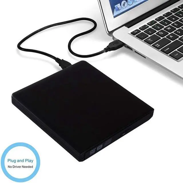 Alt view image 5 of 7 - External DVD Drive USB 3.0 Aluminum Ultra Slim External CD/DVD-RW Burner Writer Player optical drive for mac, Windows and Linux OS for player CD/DVD Read/Writer / Rewriter (Black)
