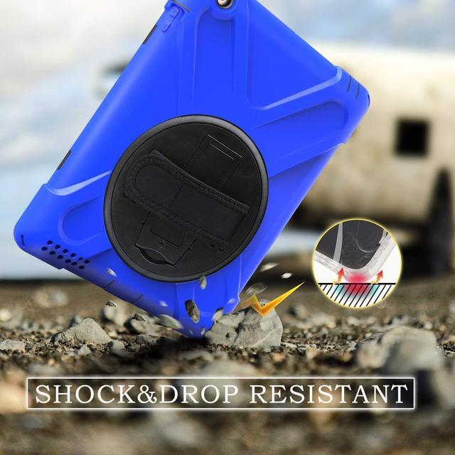 Alt view image 5 of 7 - Apple iPad 2 Case iPad 3 Case iPad 4 Case Cover Heavy Duty Shockproof Protective Case for iPad 2 3 4 Tablet Case with 360 Degrees Rotable Hand Strap Kickstand and Shoulder Strap