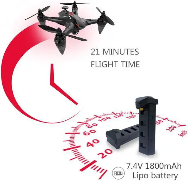 Alt view image 3 of 7 - GPS FPV RC Drone with Camera Live Video GPS Return Home Quadcopter with Adjustable Wide-Angle 1080P HD 5GHz WIFI Camera Follow Me Brushless Quadcopter
