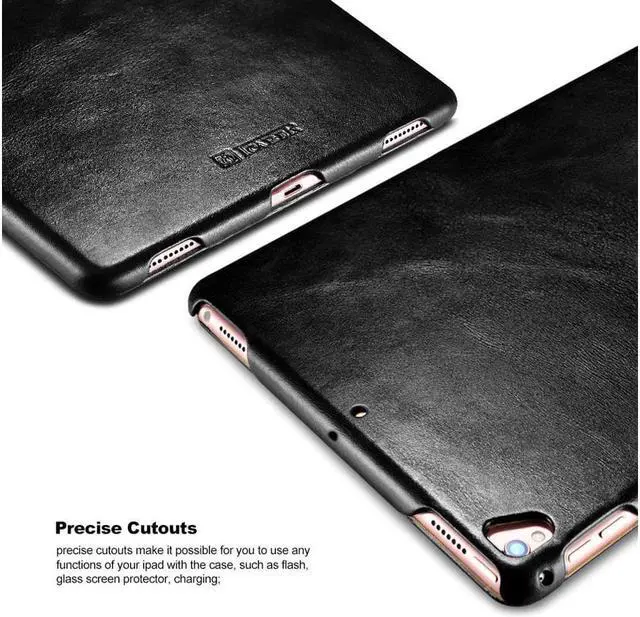Alt view image 6 of 7 - iPad Pro 12.9 Case Genuine Leather Case Folio Flip Smart Cover Auto Wake / Sleep Function [Magnetic Closure] Kickstand for Apple iPad Pro 12.9 2017 2015