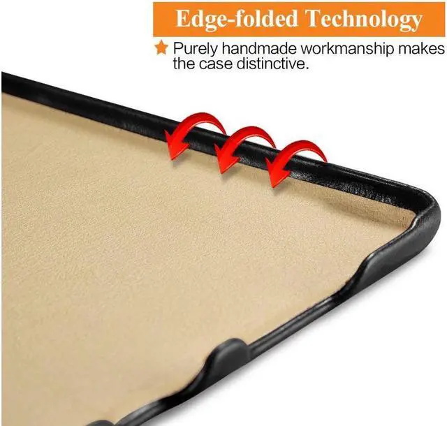 Alt view image 6 of 7 - iPad Pro 9.7 Leather Case Vintage Genuine Leather Side Open Flip Folio Style Smart Cover in Ultra Slim Design with Stand & Auto Wake / Sleep Functions for Apple iPad Pro 9.7 Inch Cover