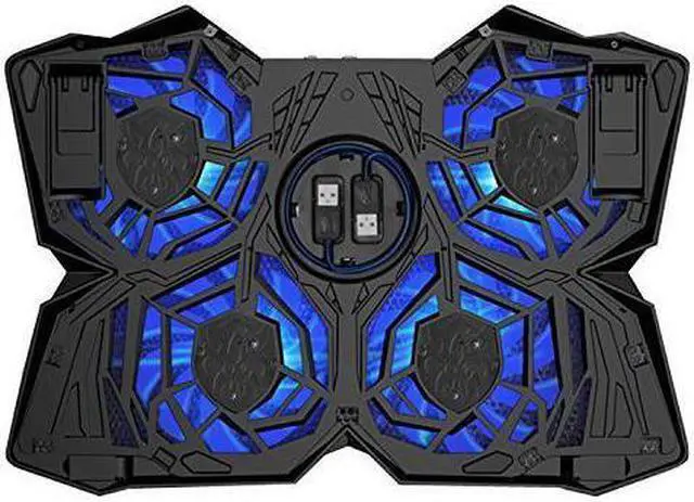 Alt view image 7 of 7 - Wind Laptop Cooling Pad The Most Powerful Slim PC Fan Cooler for Computer Rapid Cooling Action 4 Fans Ventilated Support Light & Quiet USB Laptops Portable Gaming Stand