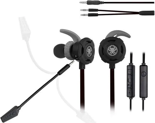 Alt view image 3 of 7 - 3.5 MM Gaming Headphone Wired Gaming Earphone Noise Cancelling Stereo Bass E-Sport Earphone with Adjustable Mic for PS4, Xbox One, Laptop, Cellphone, PC