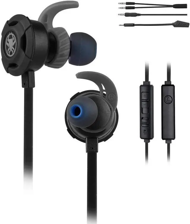 Alt view image 2 of 7 - 3.5 MM Gaming Headphone Wired Gaming Earphone Noise Cancelling Stereo Bass E-Sport Earphone with Adjustable Mic for PS4, Xbox One, Laptop, Cellphone, PC