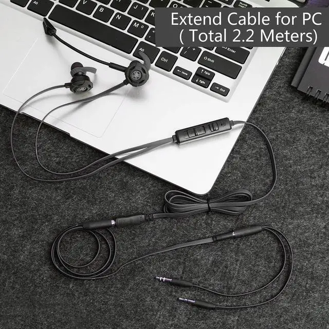 Alt view image 4 of 7 - 3.5 MM Gaming Headphone Wired Gaming Earphone Noise Cancelling Stereo Bass E-Sport Earphone with Adjustable Mic for PS4, Xbox One, Laptop, Cellphone, PC