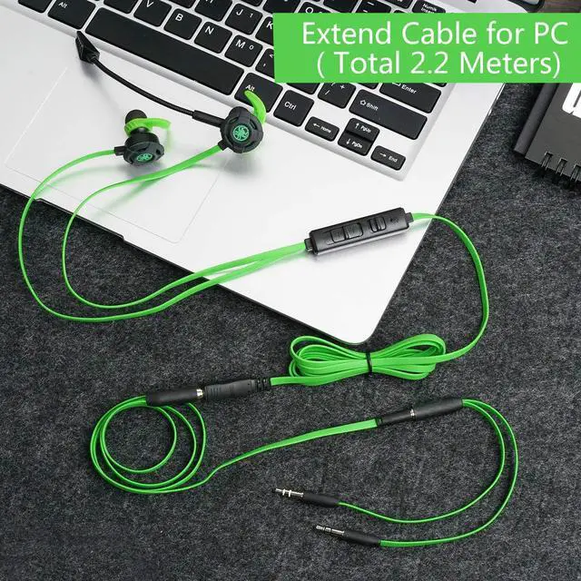 Alt view image 4 of 5 - Wired Gaming Earphone 3.5 MM E-Sport Earphone Noise Cancelling Stereo Bass Gaming Headphone With Adjustable Mic for PS4, Xbox One, Laptop, Cellphone, PC