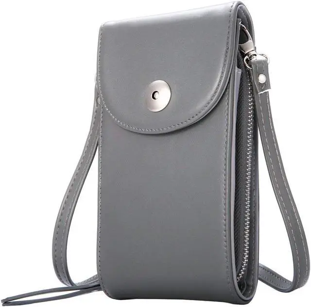Main image of Cell Phone Pouch Bag Cellphone Wallet Purse PU Leather 3 Layers Storage Phone Pouch Purse Women Handbag with Shoulder Strap for iPhone X 8 6 7 Samsung S7 S6 Smartphone under 5.5 Inch