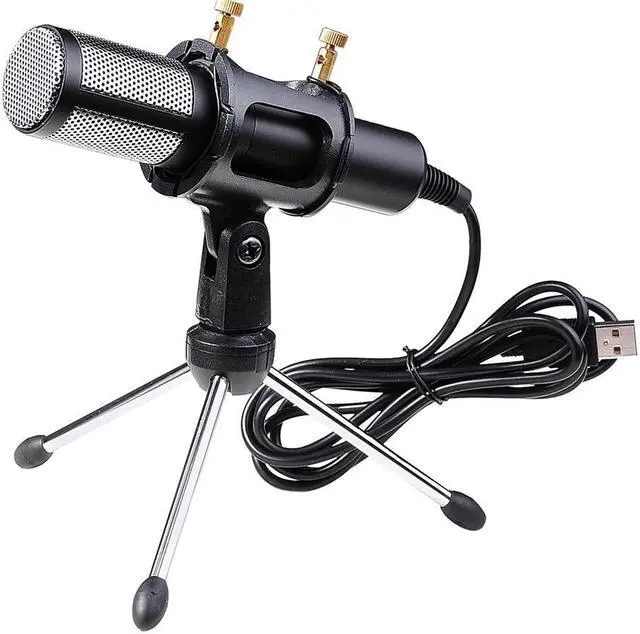 Alt view image 3 of 7 - Condenser Microphone Portable Mini Recording Microphone with Tripod Stand USB Plug Play Home Studio Microphones for PC Online Chat Voice Recording Skype Tablets Laptops PC YouTube