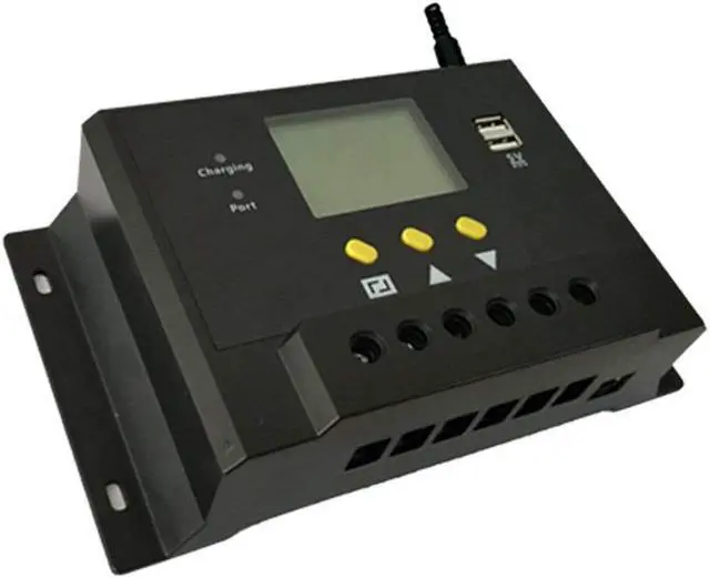 Alt view image 2 of 6 - Werleo Solar Charge Controller 60A 48V Solar Panel Charging Regulator with LCD Display Dual USB Overload Protection Temperature Compensation For Battery Charging