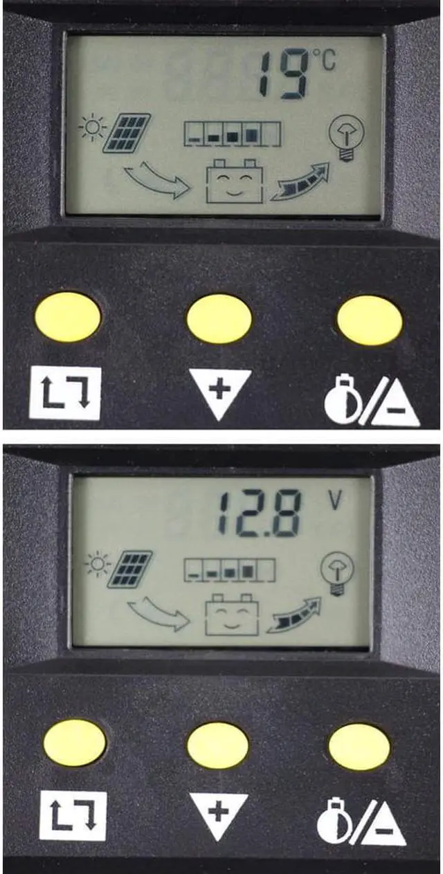 Alt view image 7 of 7 - Solar Charge Controller 60A PWM 50V PV Input 12V / 24V 1360W Solar Panel Charging Regulators with LCD Monitor Overload Protection Temperature Compensation
