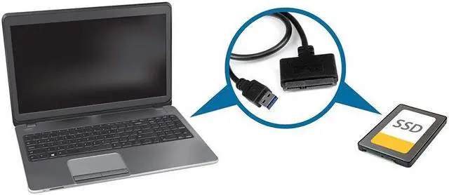 Alt view image 5 of 5 - USB to SATA Adapter USB 3.0 to Hard Drive Adapter Cable Converter for 2.5 Inch Hard Drive Disk HDD and SSD Support UASP SATA I II III