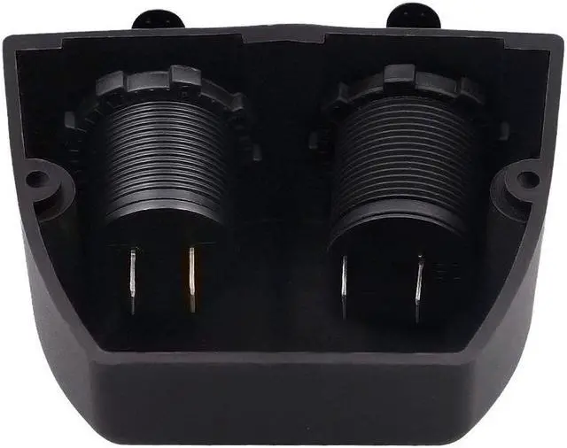 Alt view image 5 of 7 - Two Hole Tent Type Panel 4.2a Dual USB Charger + 12V/24V Cigarette Lighter Socket for Car Motorcycle Boat Marine ATV RV