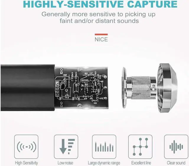 Alt view image 5 of 7 - Condenser Microphone XLR to 3.5mm Podcasting Studio Recording Condenser Microphone Kit Computer Mics with Adjustable Mic Suspension Scissor Arm Metal Shock Mount Double-layer Pop Filter Silver