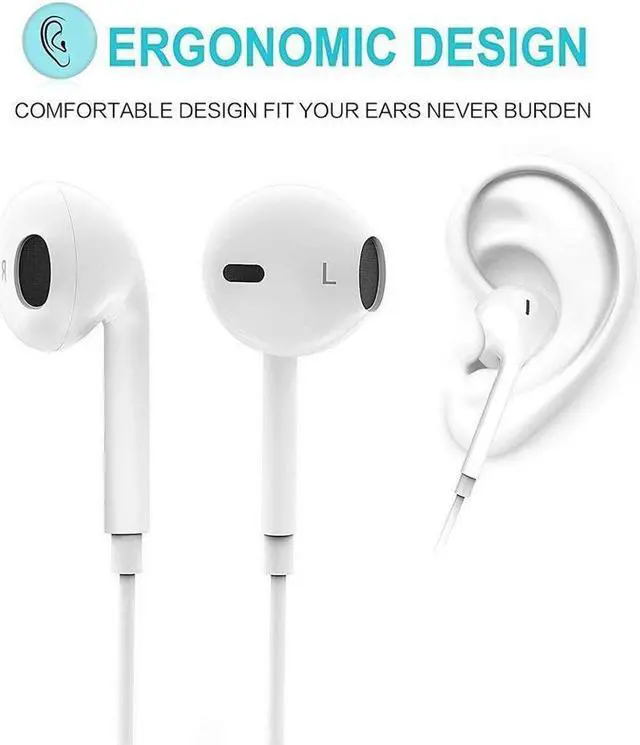 Alt view image 5 of 7 - Wireless Bluetooth Headphones With Microphone Wireless Sport Earbuds Car Headset for iPhone Samsung and More Waterproof Earphones Noise Cancelling Headphones White