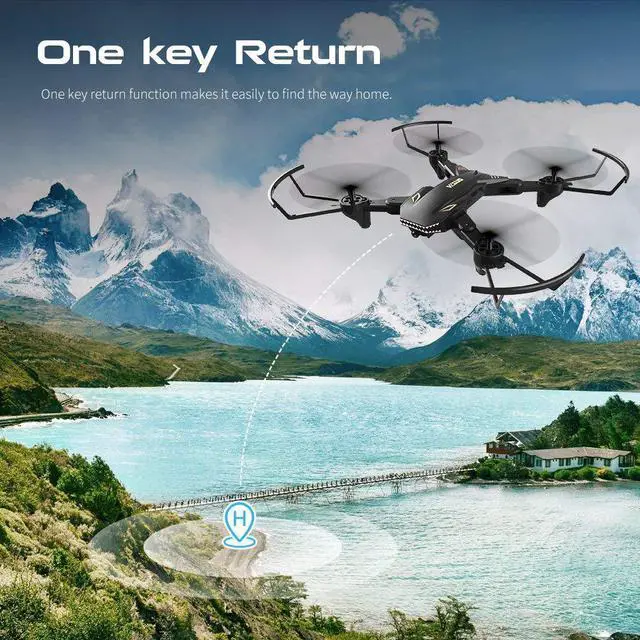 Alt view image 3 of 7 - Drone with Camera Live Video, VISUO XS809S WiFi FPV Foldable Drone with 120° Wide-Angle 720P HD Camera RC Quadcopter- Altitude Hold, Headless Mode, One Key Take-Off/Landing, 3D Flip