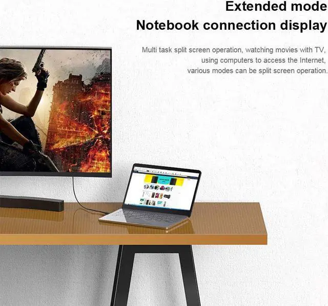 Alt view image 7 of 7 - USB C to VGA Cable, CLDAY Type C to VGA Video Adapter 6FT 1080P Full HD Thunderbolt 3 Gen 1 Compatible MacBook Pro, Google Chromebook, Samsung S9 S8 Plus Note 8,LG G5 G6, HTC 10