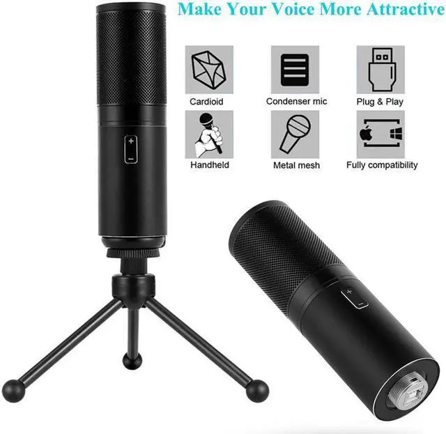 Alt view image 2 of 7 - Werleo Professional Studio Condenser USB Computer Microphone with Tripod Mount for PC Laptop Desktop Notebook Cardioid Studio Recording Vocals for Recording Gaming Podcasting Online Chatting