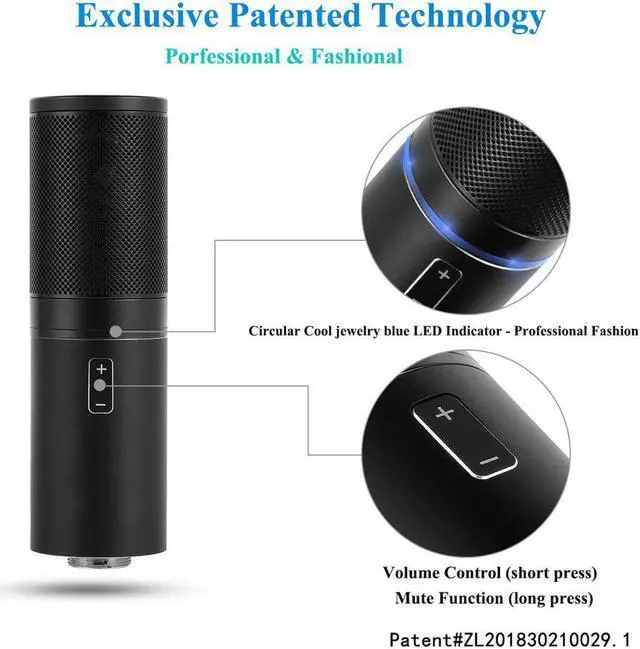 Alt view image 3 of 7 - Werleo Professional Studio Condenser USB Computer Microphone with Tripod Mount for PC Laptop Desktop Notebook Cardioid Studio Recording Vocals for Recording Gaming Podcasting Online Chatting