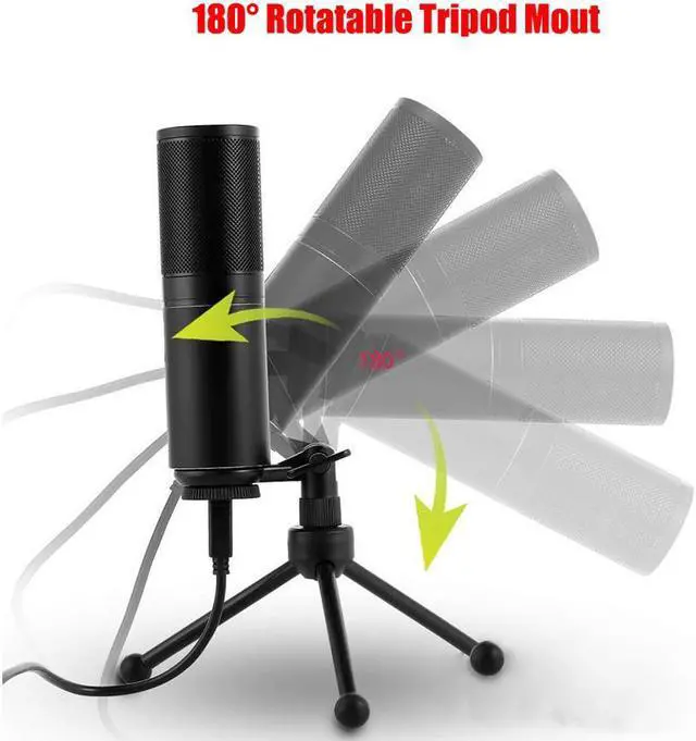 Alt view image 4 of 7 - Werleo Professional Studio Condenser USB Computer Microphone with Tripod Mount for PC Laptop Desktop Notebook Cardioid Studio Recording Vocals for Recording Gaming Podcasting Online Chatting