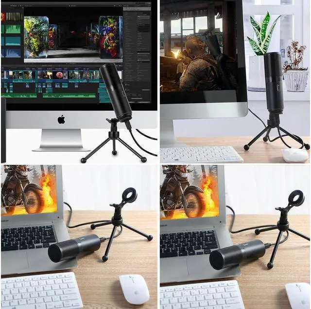 Alt view image 7 of 7 - Werleo Professional Studio Condenser USB Computer Microphone with Tripod Mount for PC Laptop Desktop Notebook Cardioid Studio Recording Vocals for Recording Gaming Podcasting Online Chatting