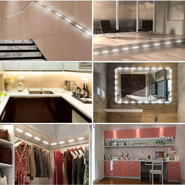 Alt view image 2 of 7 - Led Vanity Mirror Light, Dimmable 60 LEDs Makeup Mirror Light Kits, 10FT 1200LM Waterproof DIY LED Light Strip Daylight White 6000K with Dimmer for Vanity Table Bathroom Dressing Room