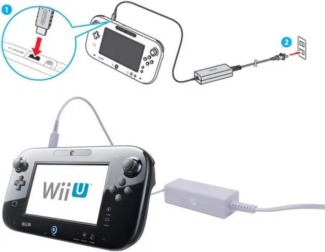 Alt view image 5 of 5 - Wii U GamePad Charger, Power Supply AC Adapter Charging Cable with Charger Cord for Nintendo WiiU Gamepad