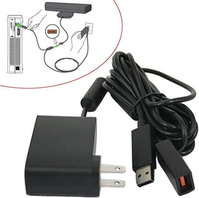Alt view image 3 of 6 - USB AC Adapter Power Supply Cable Cord For Xbox 360 Kinect Motion Sensor Xbox 360 Kinect Adapter