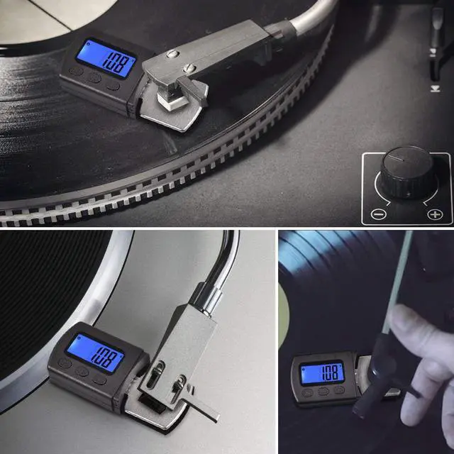 Alt view image 2 of 7 - Werleo Digital Turntable Stylus Force Scale Gauge 0.01g Blue LCD Backlight Tracking Force Pressure Gauge Scale for Tonearm Phono Cartridge