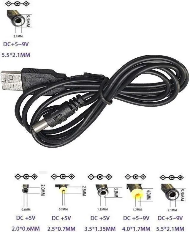 Alt view image 5 of 6 - Werleo 3-Pack 3ft USB 2.0 A Type Male to DC 5.5x2.1mm DC 5V Power Plug Connector Cable usb to 5v power cable usb to dc power cable