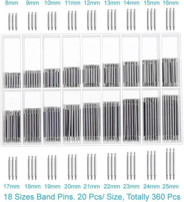 Alt view image 4 of 7 - Werleo Watch Link Remover Kit with Spring Bar Tool Watch Band Tool and 360 Pcs Watch Strap Link Pins for Watch Repair and Watch Band Removal