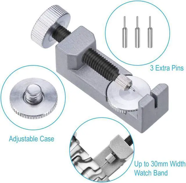 Alt view image 5 of 7 - Werleo Watch Link Remover Kit with Spring Bar Tool Watch Band Tool and 360 Pcs Watch Strap Link Pins for Watch Repair and Watch Band Removal
