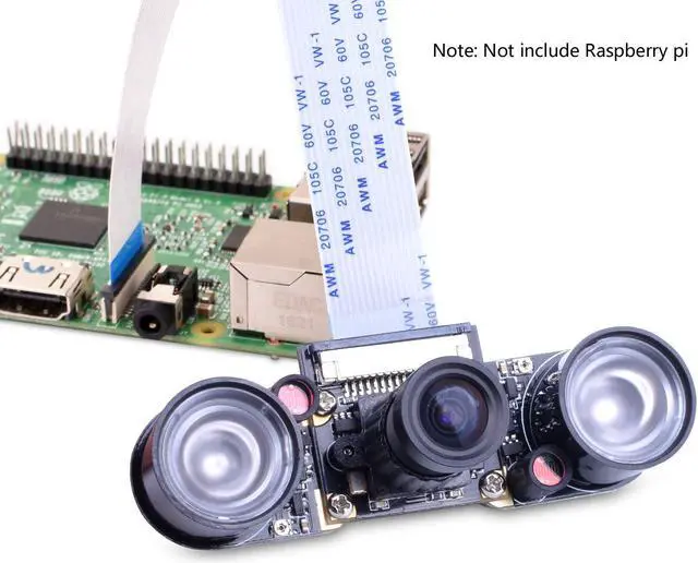Alt view image 4 of 5 - Werleo for Raspberry PI Camera Module 5MP 1080p OV5647 Sensor HD Video Webcam Supports Night Vision for Raspberry Pi Model B B+ A+ RPi 3 2 1 zero zero W with FFC FPC Cable - Raspberry pi Camera