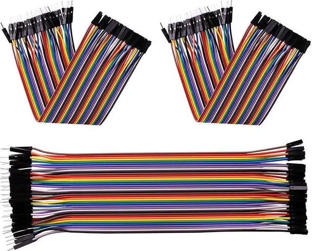 Alt view image 2 of 5 - 120pcs Multicolored Dupont Wire 40pin Male to Female 40pin Male to Male 40pin Female to Female Breadboard Jumper Wires Ribbon Cables Kit for arduino