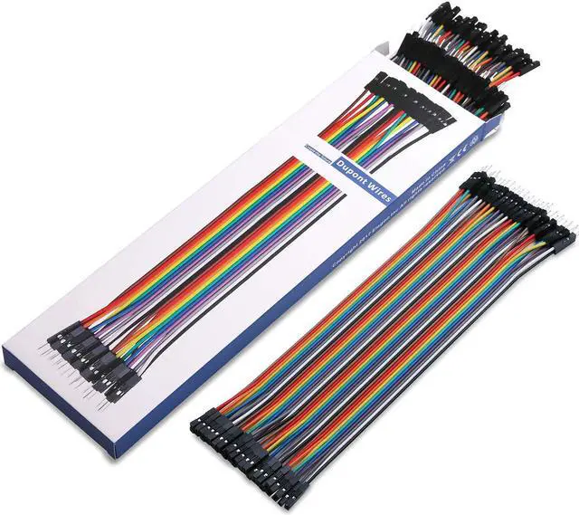 Alt view image 5 of 5 - 120pcs Multicolored Dupont Wire 40pin Male to Female 40pin Male to Male 40pin Female to Female Breadboard Jumper Wires Ribbon Cables Kit for arduino