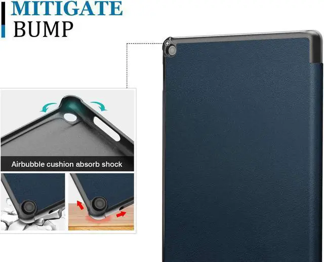 Alt view image 6 of 7 - Protective Case for All-New Fire HD 10 2017 Case 7th Generation 2017 Release Slim Leather Stand Folio Smart Cover Case with Auto Wake Sleep for Amazon Fire HD 10 Tablet 10.1"