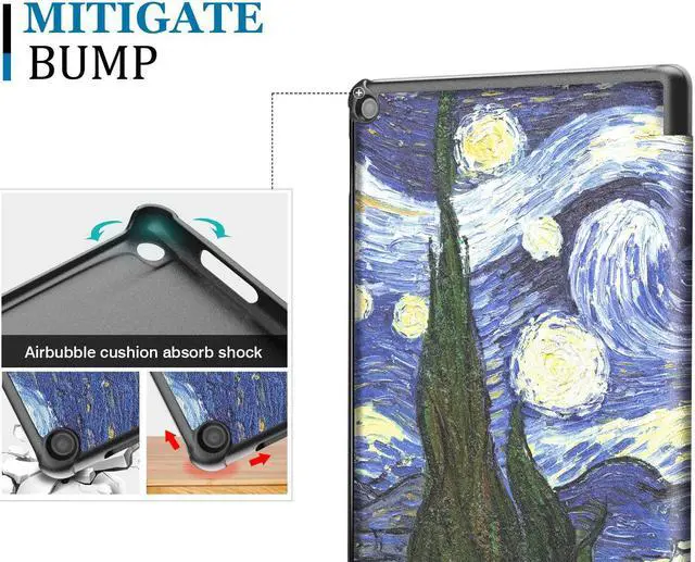 Alt view image 6 of 7 - Protective Case for All-New Fire HD 10 2017 Case 7th Generation 2017 Release Slim Leather Stand Folio Smart Cover Case with Auto Wake Sleep for Amazon Fire HD 10 Tablet 10.1"