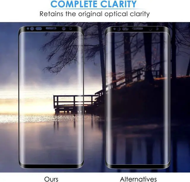 Alt view image 5 of 7 - 2 Packs Galaxy S9 Screen Protector Werleo Anti-Scratch HD Clear Case Friendly 3D Curved Tempered Glass Protector For Samsung Galaxy S9 (Not Galaxy S9 Plus)
